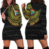 Personalised South Africa Hoodie Dress African Tribal Pattern