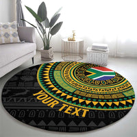 Personalised South Africa Round Carpet African Tribal Pattern