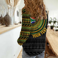 Personalised South Africa Women Casual Shirt African Tribal Pattern
