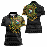 Personalised South Africa Women Polo Shirt African Tribal Pattern