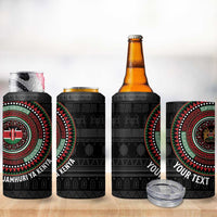 Personalised Kenya 4 in 1 Can Cooler Tumbler African Tribal Pattern