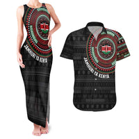 Personalised Kenya Couples Matching Tank Maxi Dress and Hawaiian Shirt African Tribal Pattern