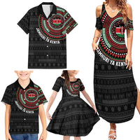 Personalised Kenya Family Matching Summer Maxi Dress and Hawaiian Shirt African Tribal Pattern