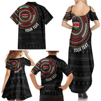 Personalised Kenya Family Matching Summer Maxi Dress and Hawaiian Shirt African Tribal Pattern