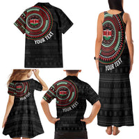 Personalised Kenya Family Matching Tank Maxi Dress and Hawaiian Shirt African Tribal Pattern