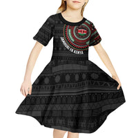 Personalised Kenya Kid Short Sleeve Dress African Tribal Pattern