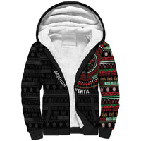 Personalised Kenya Sherpa Hoodie African Tribal Pattern