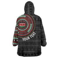 Personalised Kenya Wearable Blanket Hoodie African Tribal Pattern