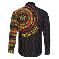 Personalised Ghana Family Matching Short Sleeve Bodycon Dress and Hawaiian Shirt African Tribal Mix Kente Patterns