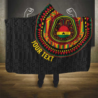 Personalised Ghana Hooded Blanket African Tribal Mix Kente Patterns