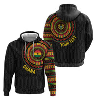 Personalised Ghana Hoodie African Tribal Mix Kente Patterns