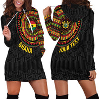 Personalised Ghana Hoodie Dress African Tribal Mix Kente Patterns