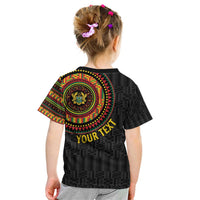Personalised Ghana Kid T Shirt African Tribal Mix Kente Patterns