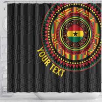 Personalised Ghana Shower Curtain African Tribal Mix Kente Patterns