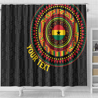 Personalised Ghana Shower Curtain African Tribal Mix Kente Patterns