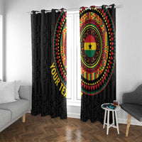 Personalised Ghana Window Curtain African Tribal Mix Kente Patterns