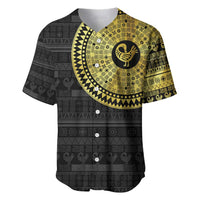 Sankofa Bird Baseball Jersey Adinkra Symbols - Gold Version