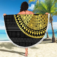Sankofa Bird Beach Blanket Adinkra Symbols - Gold Version