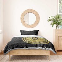 Sankofa Bird Bedding Set Adinkra Symbols - Gold Version