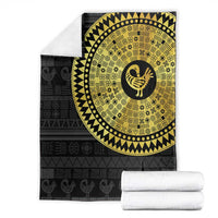 Sankofa Bird Blanket Adinkra Symbols - Gold Version