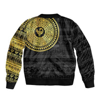 Sankofa Bird Bomber Jacket Adinkra Symbols - Gold Version