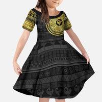 Sankofa Bird Family Matching Off Shoulder Maxi Dress and Hawaiian Shirt Adinkra Symbols - Gold Version