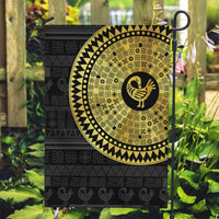 Sankofa Bird Garden Flag Adinkra Symbols - Gold Version
