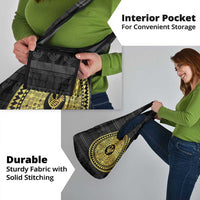 Sankofa Bird Grocery Bag Adinkra Symbols - Gold Version