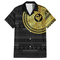 Sankofa Bird Hawaiian Shirt Adinkra Symbols - Gold Version