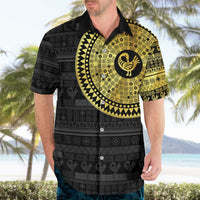 Sankofa Bird Hawaiian Shirt Adinkra Symbols - Gold Version
