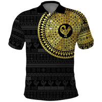 Sankofa Bird Polo Shirt Adinkra Symbols - Gold Version