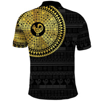 Sankofa Bird Polo Shirt Adinkra Symbols - Gold Version