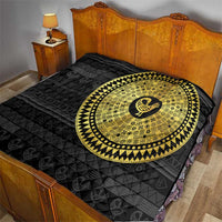Sankofa Bird Quilt Adinkra Symbols - Gold Version