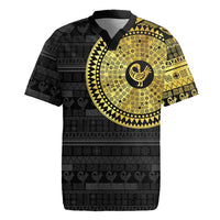 Sankofa Bird Rugby Jersey Adinkra Symbols - Gold Version