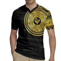 Sankofa Bird Rugby Jersey Adinkra Symbols - Gold Version