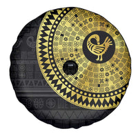 Sankofa Bird Spare Tire Cover Adinkra Symbols - Gold Version