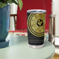 Sankofa Bird Tumbler Cup Adinkra Symbols - Gold Version