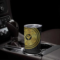 Sankofa Bird Tumbler Cup Adinkra Symbols - Gold Version