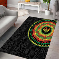 Sankofa Bird Adinkra Symbols Area Rug African Culture