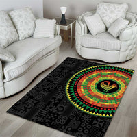 Sankofa Bird Adinkra Symbols Area Rug African Culture
