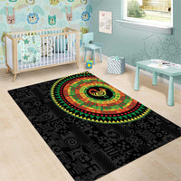 Sankofa Bird Adinkra Symbols Area Rug African Culture