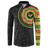 Sankofa Bird Adinkra Symbols Button Sweatshirt African Culture