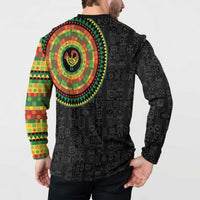 Sankofa Bird Adinkra Symbols Button Sweatshirt African Culture