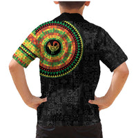 Sankofa Bird Adinkra Symbols Family Matching Mermaid Dress and Hawaiian Shirt African Culture
