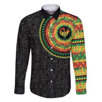 Sankofa Bird Adinkra Symbols Family Matching Off The Shoulder Long Sleeve Dress and Hawaiian Shirt African Culture