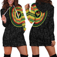Sankofa Bird Adinkra Symbols Hoodie Dress African Culture