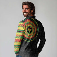 Sankofa Bird Adinkra Symbols Long Sleeve Polo Shirt African Culture