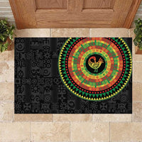 Sankofa Bird Adinkra Symbols Rubber Doormat African Culture