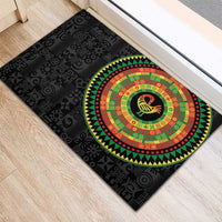 Sankofa Bird Adinkra Symbols Rubber Doormat African Culture