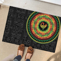 Sankofa Bird Adinkra Symbols Rubber Doormat African Culture